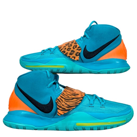 Nike Kyrie Animal Print Oracle Aqua Black Yellow Basketball